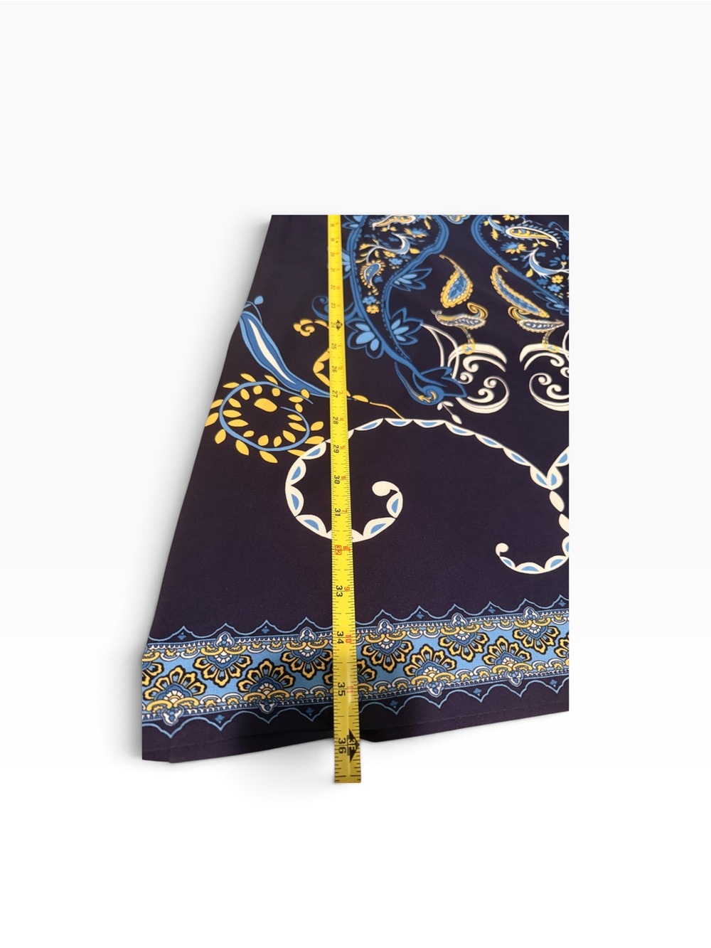 Maggy London | London Times | Navy Blue Paisley-Print Midi Dress | Size 10 - Picture 6 of 6